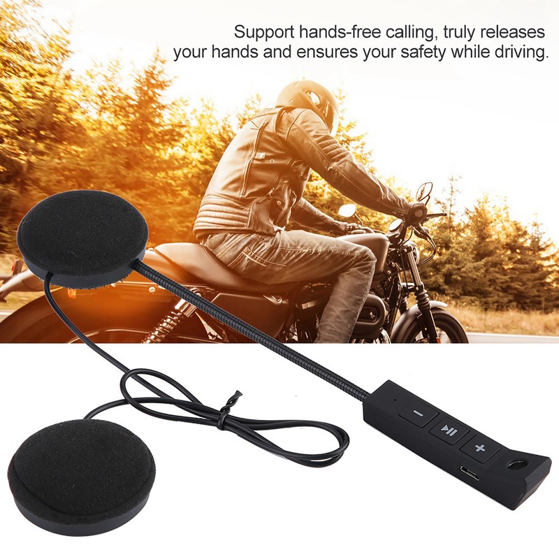 1 Pair Motorcycle Helmet BT Headset Headphone Speakers Support Hands