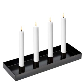 Marrakesch Adventskranz länglich Kerzenhalter Barrie aus Metall 30cm lang - Weihnachtsdeko Kerzenleiste Modern