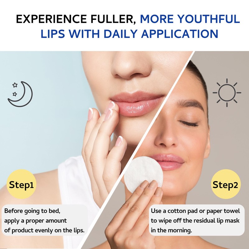 Lip Sleeping Mask (20g), Collagen Lip Mask Overnight, Lip Plumper