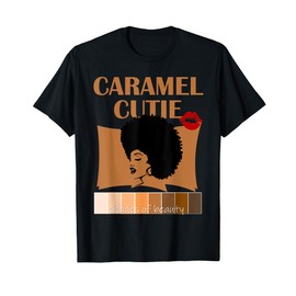 Caramel Cutie Natural Fro Shades of Black Color Palette T-Shirt