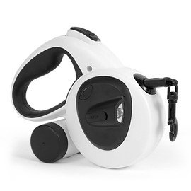 Gauzi 4 in 1 Retractable Dog Leash Long 16.4ft Leashes with LED Light & Poop Bag Holder for Small Medium Large Dogs Heavy Duty (Max66lbs)