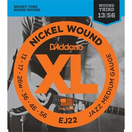 D'Addario EJ22  Nickel Wound Jazz Medium Electric Guitar Strings 13-56
