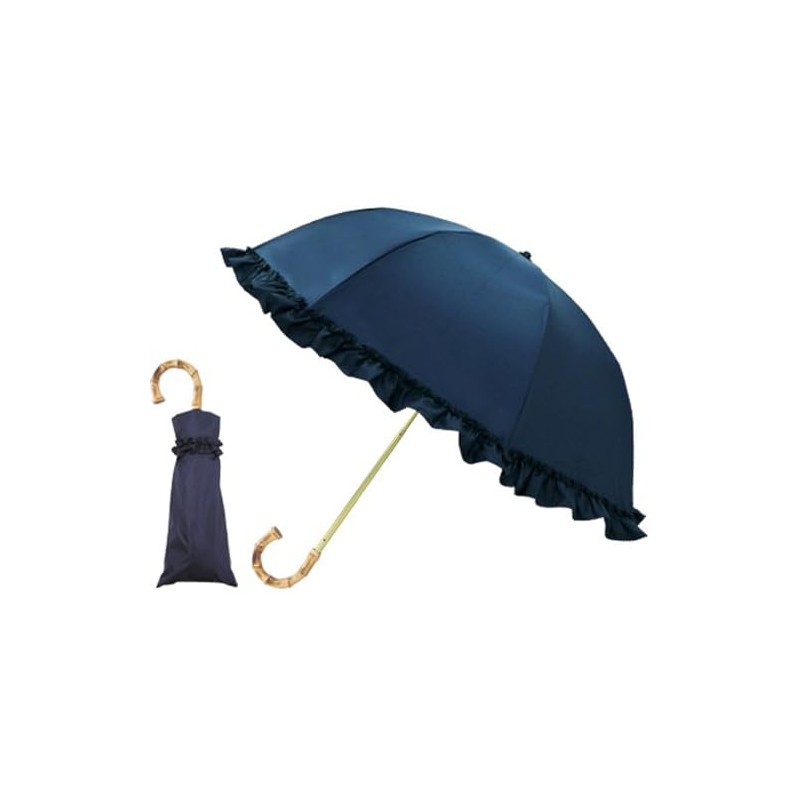 KAMIO JAPAN Pink Trick Parasol, 2-Fold Umbrella, Fully Light Blocking,