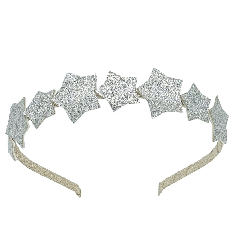 HAARallerliebst Hair Hoop (Stars | Gold Silver Glitter) for Girls