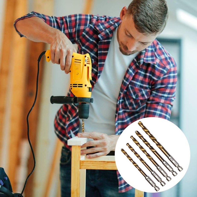 Drill Bit Set, 13 Pieces Hex Shank, High Speed Steel