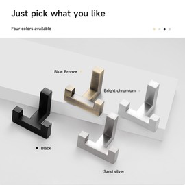 SARIHOSY Clothes Hook Silver Steel Wall Hooks for Hanging Clothes, Coat Pegs Silver Metal Coat Hooks Single for Hanging Coats, Silver Brushed Brass Coat Hooks