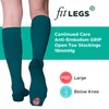 FITLEGS - Open-Toe Compression Stocking - 18mmHg AES DVT Prevention