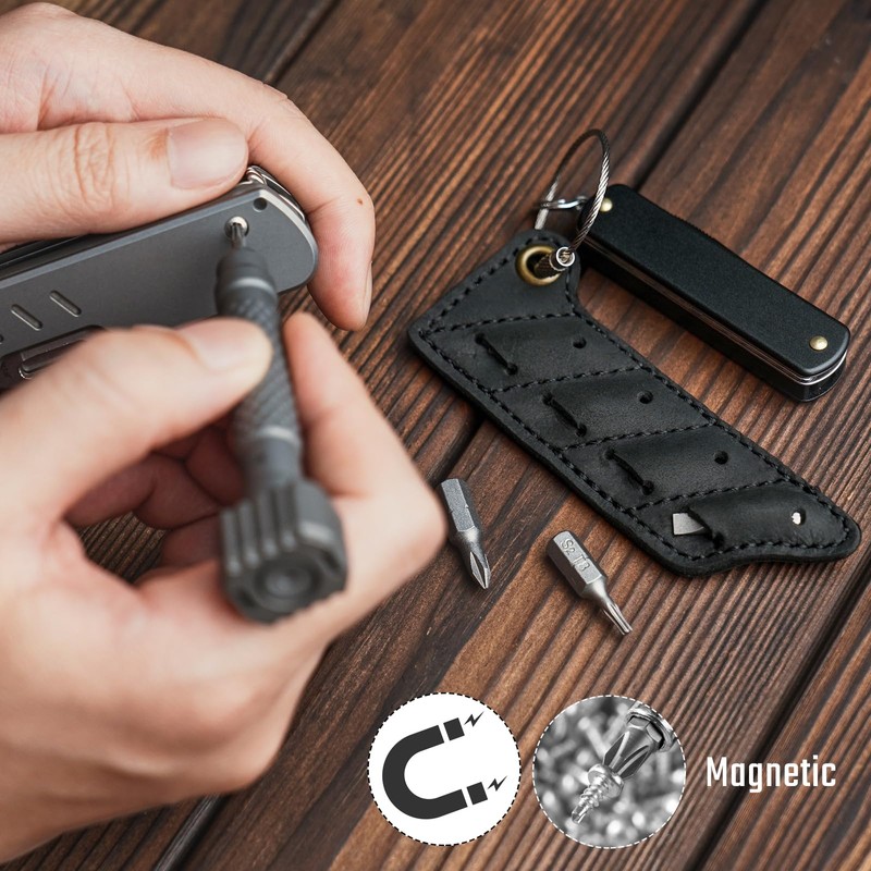 KeyUnity KA06 Leather Sheath Screw Bit Organizer | Screwdriver Bit
