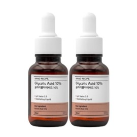 Nano Recipe Glycolic Acid 10% Ampoule 30ml x 2 / 나노레시피 글라이콜릭애씨드 10% 앰플 30ml 2개