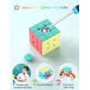 ROXENDA Speed Cube-3x3x3 Stickerless Magic Cube Macaron Vivid Color Fast