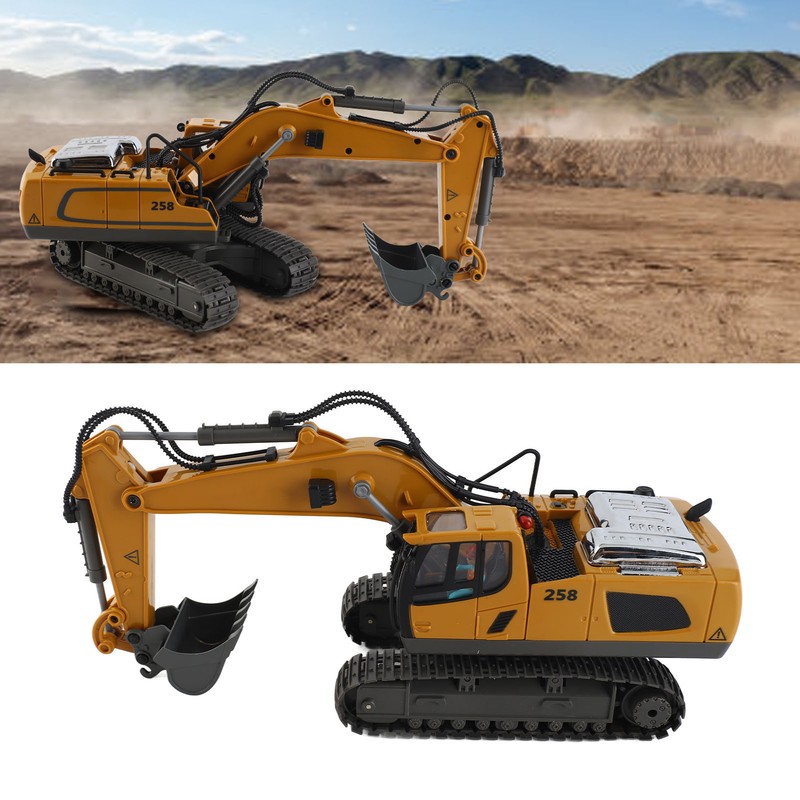 1:20 Scale Remote Control Excavator Construction Tractor Light Music 11