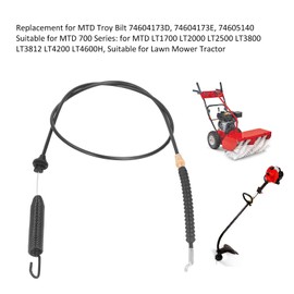 CHICIRIS Lawn Mower Deck Engagement Clutch Cable Replacement Part with Spring Compatible with MTD 700 Series 74604173D 74604173E 74605140