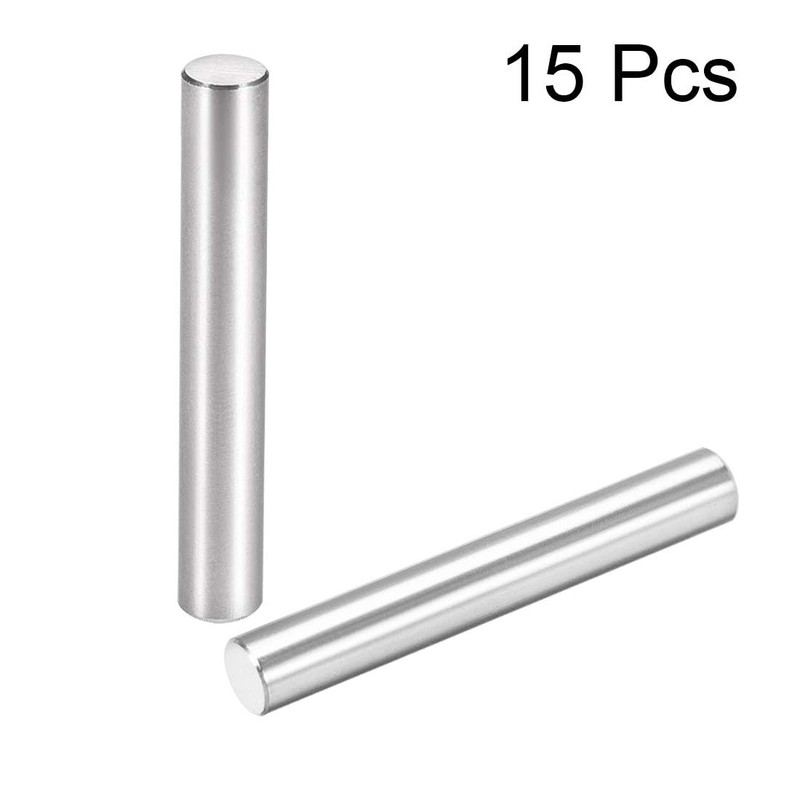 TOP-VIGOR 15Pcs 6mm x 40mm Dowel Pins Shelf Support Pegs,