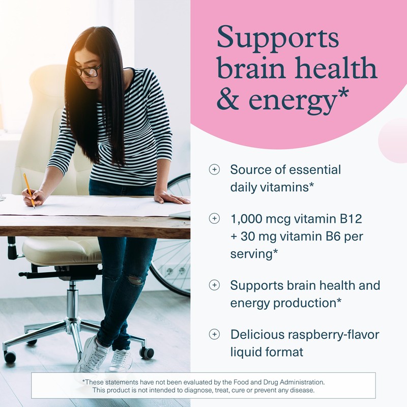 Youtheory Vitamin B12 B6, Daily Energy and Brain Support Supplement,