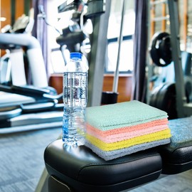 Crystal Ridge Cotton Wash Cloths 24 Pack - Washcloths for Showering, Face and Body, Soft and Highly Absorbent Multipurpose Towels for Bathroom, Kitchen, Spa and Gym - Wash Rags 12 x12 (Lt Blue)