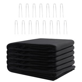 KEPYDRMTF 7 x 10 Feet Pond Liners, Outdoor Ponds Underlayment, Non-Woven Geotextile with 15 U-Pins for Landscaping Streams Fountains and Garden Waterfall