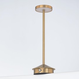 Orbit LED Cordless USB-C Re-Chargeable Desk Lamp, 5200mAh Battery Operated with 3 Color Temperature 2700K-3000K-3500K and Fingertip Touch On/Off Plus Dimming in Satin Brass