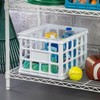 Sterilite Storage Crate, Stackable Plastic Bin Open Basket with Handles,