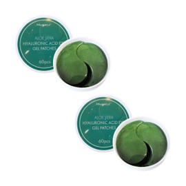 MASHELE Korean Under Eye Patches Aloe Vera Mask Anti-Aging Hyaluronic Acid Collagen Neck Forehead Laugh Line Pad Reducing Dark Circles Treatment (120pcs, aloe eye patches)