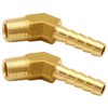 Joywayus Brass Hose Fitting, 45 Degree Elbow, 1/4" Barb x