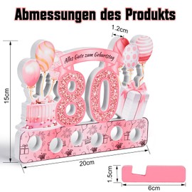 Yibat Gift 80th Birthday Woman, 80th Birthday Decoration, 80th Birthday Gifts Women Rose Gold Decoration, Decoration 80th Birthday Woman Money Gifts Happy 80th Birthday, Money Gifts Packaging