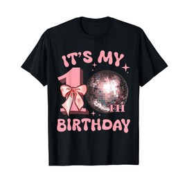 10th Birthday, Girl 10 years, Disco and Coquette Bow Prty T-Shirt