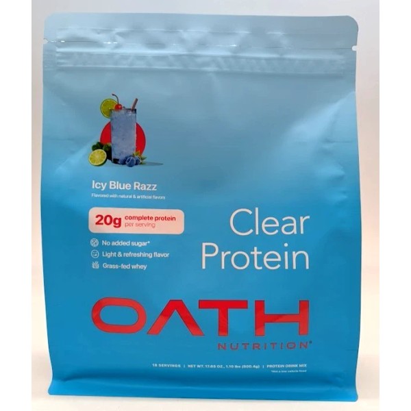 OATH *NEW* Oath Nutrition Clear Protein Powder - Icy Blue