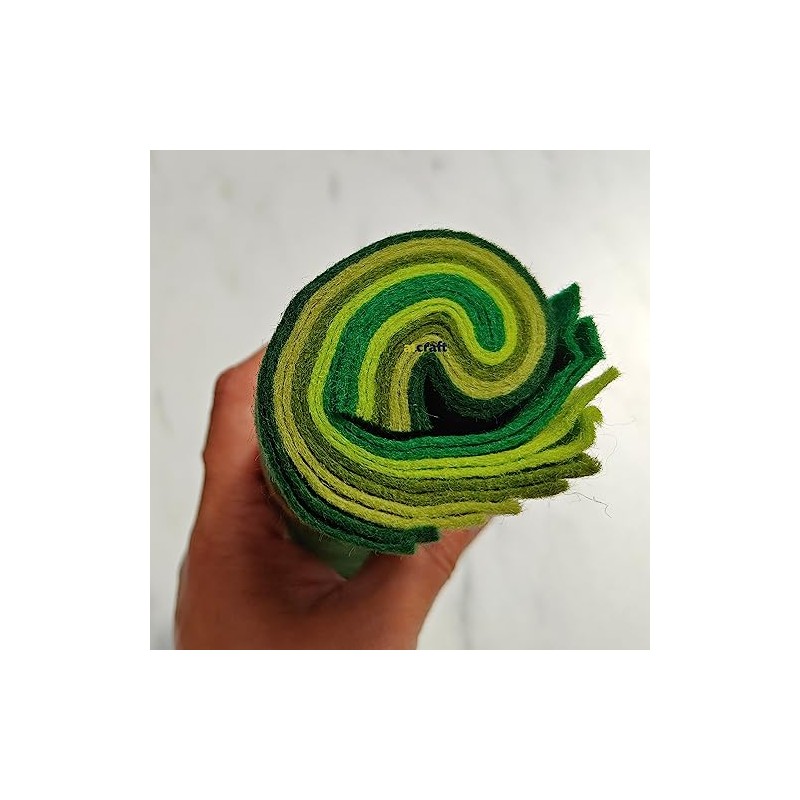 A1 Craft Felt Bundle - Green Colour Theme 10pc -