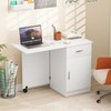 Giantex Folding Computer Desk with Drawer, Mobile Home Office Desk