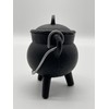 3" Plain Cast Iron Cauldron with Lid and Handle, Witches