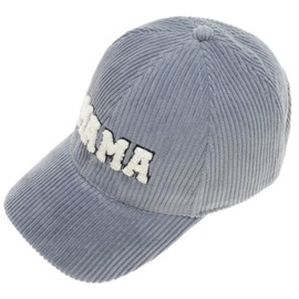 MIRMARU Gorra de béisbol ajustable 100% algodón de pana con parche 3D bordado, Mama-Dusty Blue, Talla única