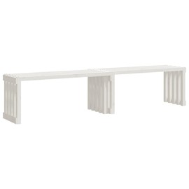 vidaXL Extendable Patio Bench Made from Solid Pine Wood, Ideal for Outdoor and Indoor Use, ic White Garden Bench with Adjustable Length