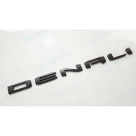 GMC 1pc GMC 2021-2023 Yukon Yukon XL Matte Black Rear Tailgate DENALI Emblem Letter