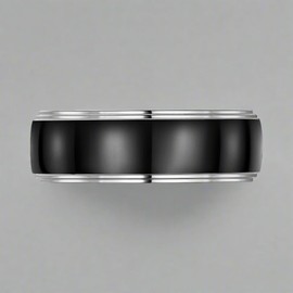 Willis Judd Mens Titanium Ring in Gift Box 8mm Wedding Band Ring for Men Engagement Ring Comfort Fit Size R