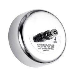 HOYOJU Clothes Line Retractable Clothesline of 304 Stainless Steel with Heavy Duty Adjustable Stainless Steel Wire Rope Retracting Clothes line Polished Chrome Finished