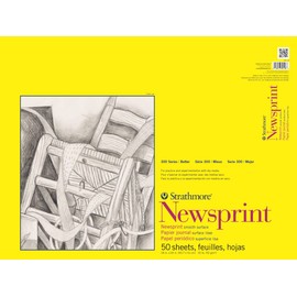Strathmore Strathmore Smooth Newsprint Paper Pad 18"X24"-50 Sheets -307018