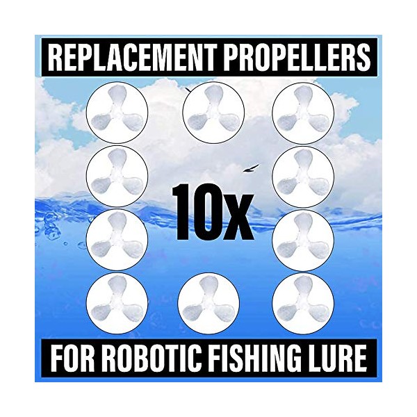 UFISH Robotic Fishing Lure Propeller Blades, 10X Propeller Blades for