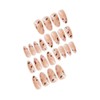 UEYRSEDB Flower Press on Nails Short Almond Fake Nails with