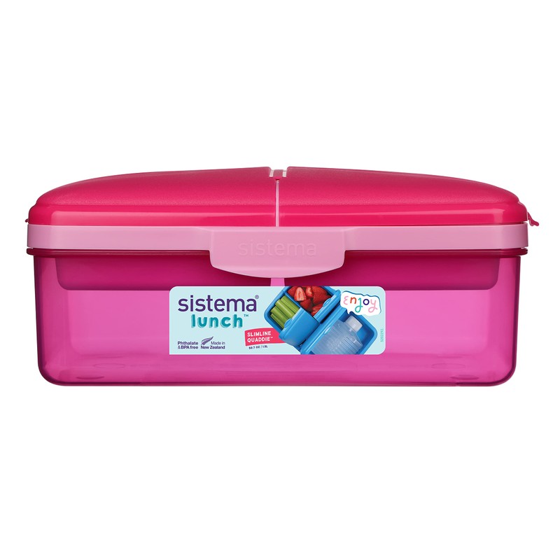 Sistema 3965 Lunch Slimline Quaddie 1.5L - Assorted Colors