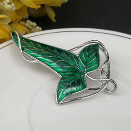 aolongwl Brooches The Lord of Rings Leaf Brooch Fan Gift Fashion Jewelry