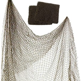 Fishing Net Decor – Real Repurposed 5x10ft (2 Pack) Fishing Net for Wall, Beach Party & Nautical Decorations – Authentic Fish Netting for Pirate & Mermaid Themes – Indoor Outdoor Coastal Home Décor