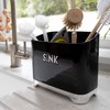KitchenCraft Lovello LOVSINKBLK Retro Metal Kitchen Sink Tidy, 20 x