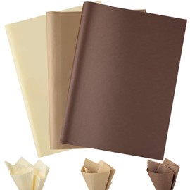 Jwssor Brown Tissue Paper,20sheets Brown Wrapping Paper,50x35cm Multi Colored Tissue Paper