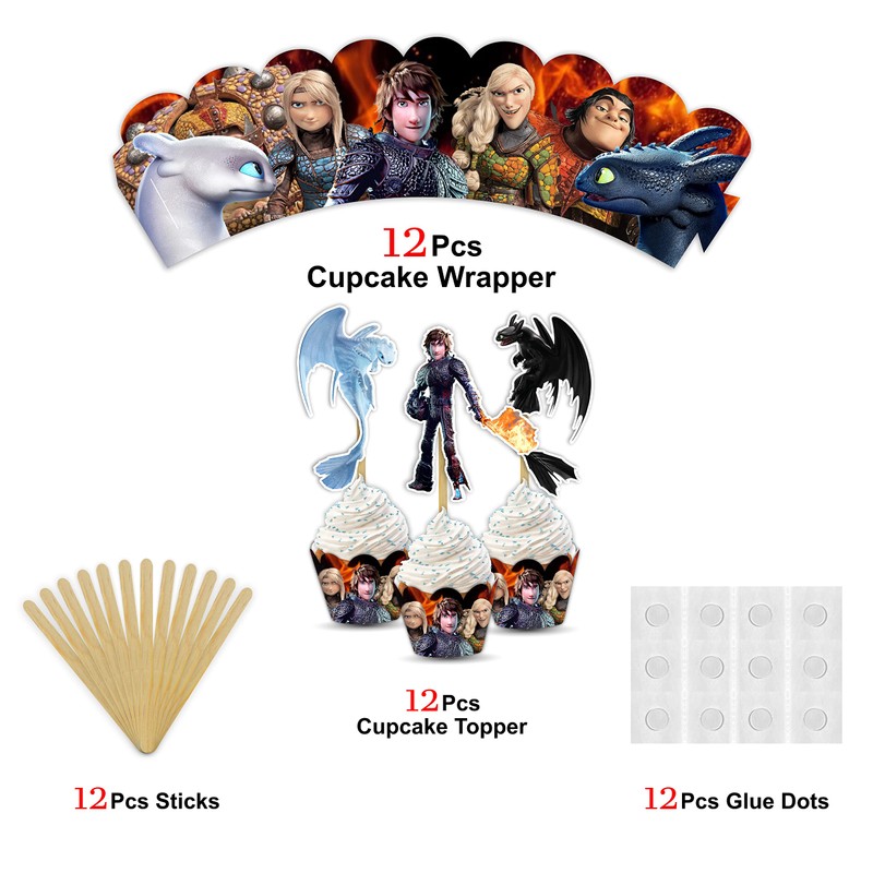 How to Train Your Dragn Cupcake Wrapper