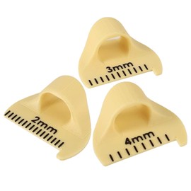 3pcs Sewing Finger Ruler Set | 2mm, 3mm, 4mm Stitching Guide Kit for Consistent Stitches | DIY Sewing Tool for Seam Finishing, Quilting & Edge Sewing Aids(Yellow)