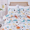 JSD Dinosaur Kids Comforter Set Twin Size, 2 Piece Microfiber
