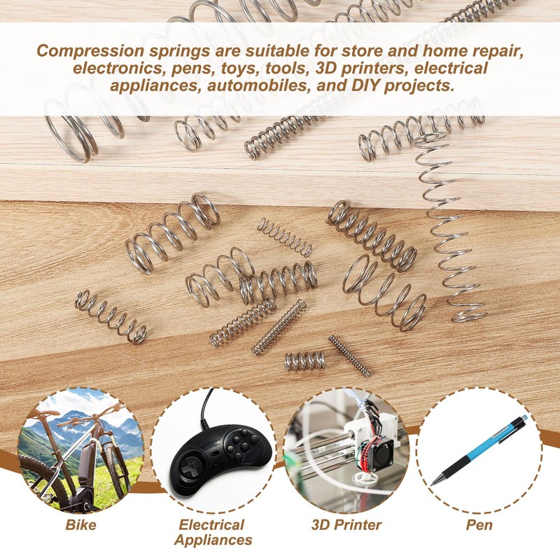 sourcing map Small Compression Spring 7 mm OD 0.5 mm
