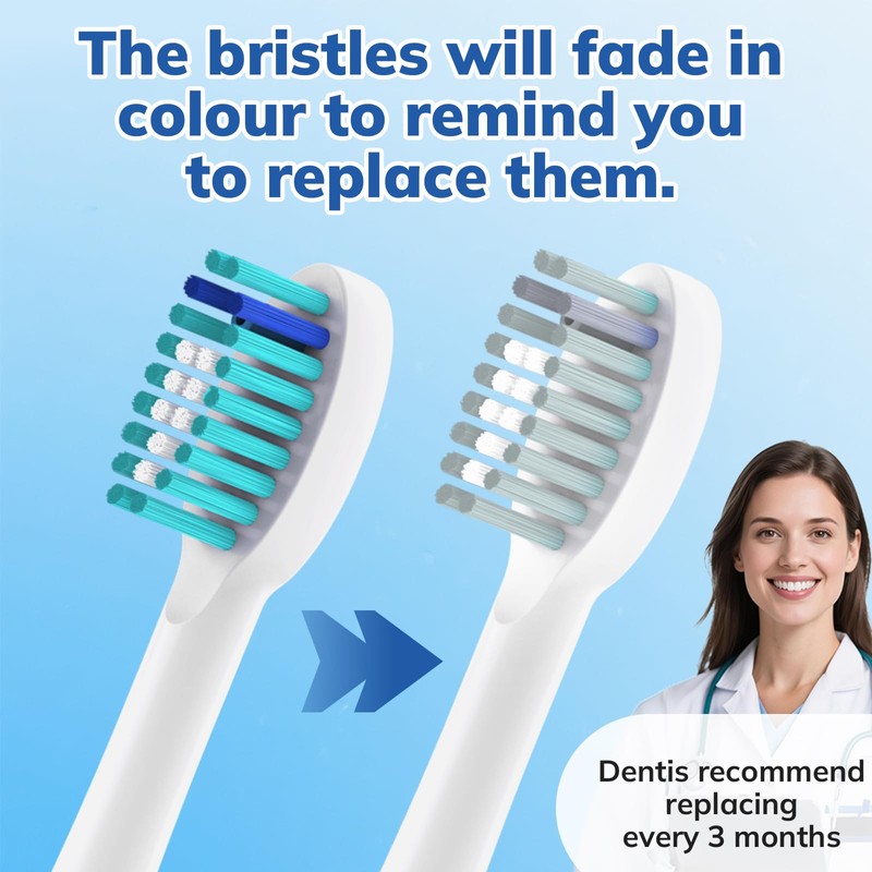 SEPORUD 6-Pack Replacement Toothbrush Heads for Waterpik Sonic Fusion 2.0