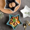 WAIT FLY Ceramic Star-Shaped Salad and Dessert Bowl - 2-in-1