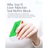 Maryton Professional Nail Buffer Block - Ultimate Shine Nail Buffing Block with 4 Way Buffing Methods, Smooth & Buff & Shine All-in-one Buffer for Opt